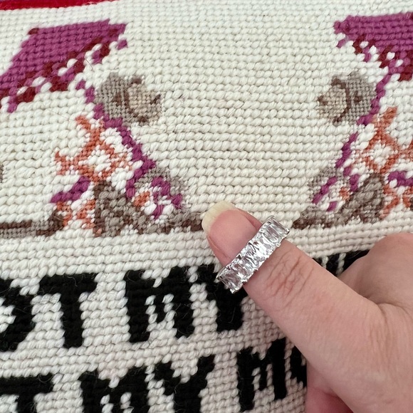 New! Designer Eternity Ring Triple Rhodium Plated 925SS. **Size 5** - Picture 8 of 9